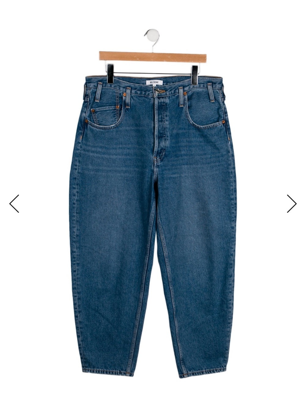 Re/Done Men’s Relaxed Dark Blue Denim Jeans